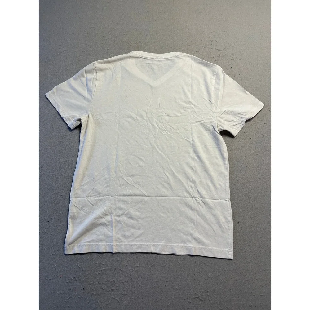 Banana Republic Premium Wash T Shirt Cotton White Medium Mens